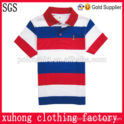 Custom kids striped polo shirt factory